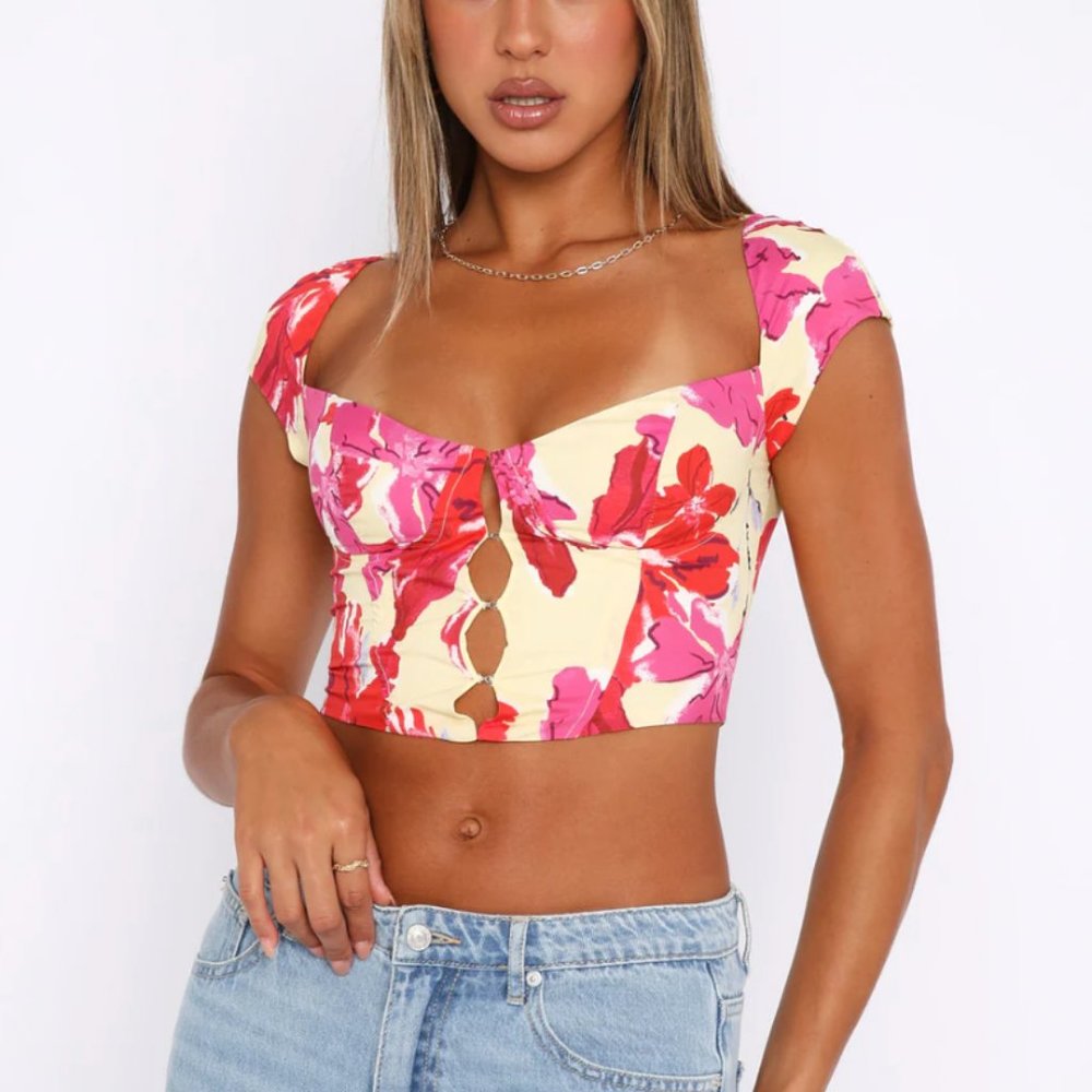 White Fox Spring Fling Bustier Lemon Wildflower